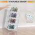 6 Pack 9, BALEINE Stackable Shoe Storage Boxes Fit Size Thickened Clear Shoe Box Bins with Lids, Plastic Foldable Shoe