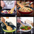 Huji Bamboo Wooden Spoons Set - Wooden Spatula Spoon for Cooking - Nonstick Kitchen Utensils