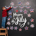 Whaline 24Pcs Patriotic Refrigerator Magnets, 4th of July Stars Fireworks Magnetic Stickers for Decor