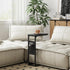 TB01BK082 TUTOTAK C Shaped End Table, Side Table for Couch, Sofa Table with Storage Bag, TV Tray for Living Room