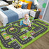 MOFAZEE 2'7" 3'11", 3-12 Road Rug for Kids, x Toy Car Play Rug Mat Carpet with Construction Town Style in Playroom