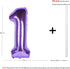 40 Inch Purple Helium Foil Birthday Party Number Balloons (Purple 1)