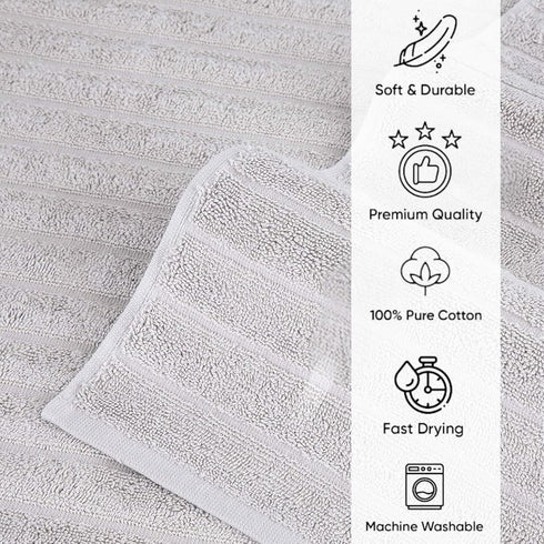 Set 4, 100% 20"x32" Classic Turkish Towels CTT Luxury Hand Towels for Bathroom of Turkish Cotton, Quick Dry & Comfy