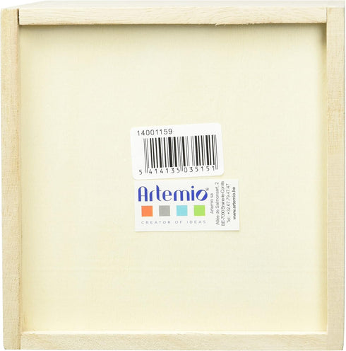 Artemio Wooden Tissue Box Square, 14cm x 13cm x 13cm