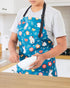 KOPY Cat Apron for Women with Pockets - for Kitchen, Grooming, Gardening, Cooking - Waterproof Cute Apron, Colorful Fun Apron