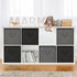 Nestl Foldable 12 Cube Storage Organizer Bins, Grey Fabric Storage Baskets with Handles, 11-Inch for Bedroom, Playroom