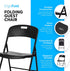 Commercial 350lb 2 Pack) Oline Folding Chair, Indoor Outdoor Plastic Stackable Foldable Guest Chairs for Events Office