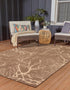 Unique Loom Outdoor Botanical Collection Area Rug - Branch (2' x 3' 1" Rectangle, Brown/ Beige) by Unique Loom