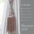 Elrene Home Fashions Julia Rhinestone Tassel Curtain Tieback, 26", Mauve