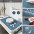 Absorbent Drying Mat 12"x16" for Kitchen Countertops, Hide Stain Rubber Backed Coffee Mat Dish Drying Rack