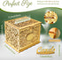 OurWarm Glittery Gold Wedding Card Box with Lock, Wood Gift Box for Reception, Party Decorations