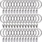 44 Pack Curtain Rings with Clips Hooks | Silver Drapery Clips with Rings, Stainless Steel Metal, 1.5 inch