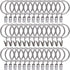 44 Pack Curtain Rings with Clips Hooks | Silver Drapery Clips with Rings, Stainless Steel Metal, 1.5 inch