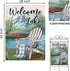 Welcome To The Lake Adirondack Chair Decorative House Flag, Spring Summer Lakehouse Boat Garden Yard Outside Decorations, Seasonal Burlap Outdoor Large Home Decor Double Sided 28 x 40