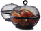 Juvale Black Mesh Fruit Baskets with Lids, 10 Inch Restaurant Kitchen Produce Containers, 2 Pack