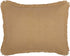 VHC Brands Burlap Pillow Sham Cover with Fringed Ruffle, Cotton Farmhouse Decor, Button