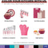 COOK WITH COLOR 7 Pc Kitchen Gadget Set, Stainless Steel Utensils with Soft Touch Handles, Pink