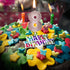 Luter Rose Gold Glitter Happy Birthday Cake Candles, Number 9 Birthday Candle Cake Topper Decoration for Party