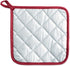 DII Basic Terry Collection Quilted Potholder - 100% Cotton, Barn Red, 3 Piece
