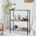 FDW Wire Shelving Units Adjustable Metal Storage Rack 23D x 13W x 30H 3 Tier Pantry Shelves for Kitchen Garage, Black