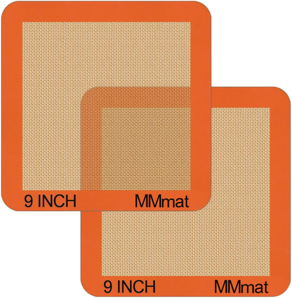Silicone Baking Mats Set of 2, Non-Stick Reusable Air Fryer Liners, Best German Silicone, 9 inch