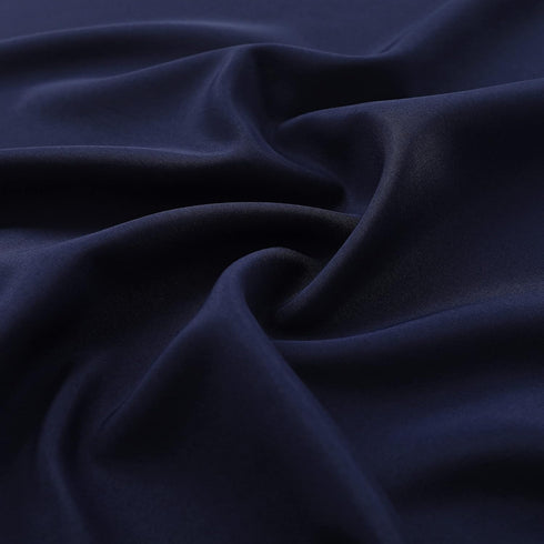 FOLINS&HOME Navy Blue Round Tablecloth 48 Inch Waterproof Heavy Duty Wrinkle Free Polyester Fabric Table Cover for