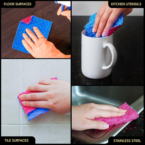 Durable Quilted Dish Cloth for Washing Dishes - Reusable Scouring Pad, Non-Scratch Cleaning Sink Scrubber - Pack of 1