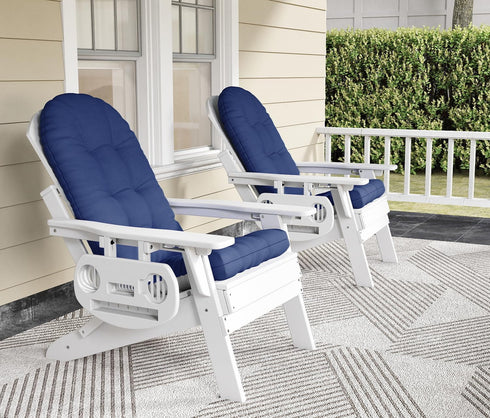 NAVINE Adirondack Chair Cushion, Thickened High Back Patio Cushions with Ties and Non-Slip Bottom, Water-Resistant