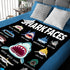60"X50"-M Shark Blanket Gifts for Kids Adult Shark Lovers Shark Faces Blanket Super Soft Warm Fleece Flannel for Travel