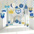 30 Pieces Mr Onederful Boys 1st Birthday Decorations - Blue and Gold Hanging Foil Swirls for Baby Boy First Birthday