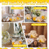 Funnymoom 50 Set 1.5 oz Mini Honey Jars Party Favors in Bulk Hexagon Glass Honey Jar with Dipper Bee Charms Thank You