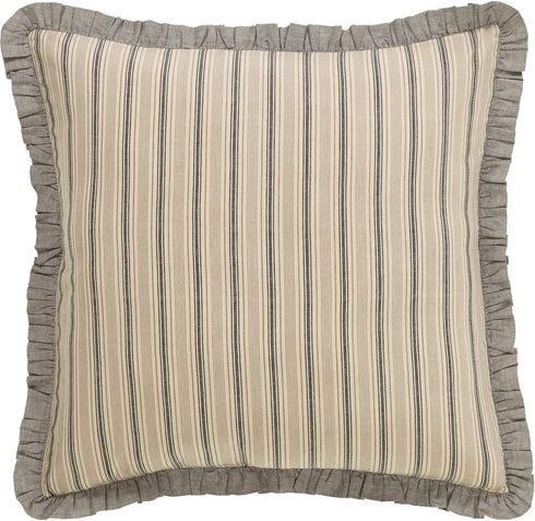VHC Brands Farmhouse Bedding-Sawyer Mill Tan Fabric Euro Sham, 26x26 (Dark Creme White)