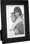 Malden 4x6 Picture Frame - Black, Wide Real Wood Molding, Real Glass