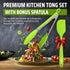 Kaluns Kitchen Tongs Set, Non Stick Silicone Tip Stainless Steel Tongs, Includes 7, 9, and 12 Inch Sizes