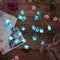 Natural Fluorite String Lights, Raw Crystal Decorative Lights with 20 LEDs 6.5ft Remote Control for Reiki Wedding