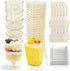 300 Pack Dessert Cups with Spoons and Lids 5 Oz Plastic Shooter