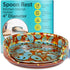 Elevated Lifestyle Ceramic Spoon Rest – Decorative Serving Spoon Holder for Kitchen Counter & Stove Top (Marbled