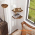 Set 2 Homode Corner Shelf Wall Mount, of Floating Corner Shelf Organizer for TV Accessories, Speaker, Cable Box, Game