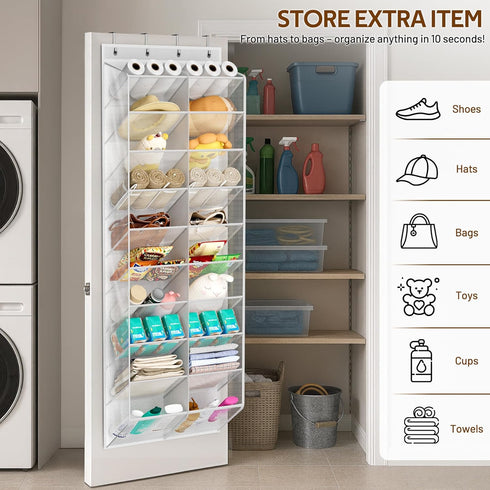 30 Closet 10 71") MISSLO Pairs Over the Door Shoe Organizer Breathable Mesh Hanging Shoe Rack for Storage with Wide
