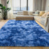 4x5.9 Fluffy Shag Rug for Bedroom, Tie-Dyed Blue Area Rugs for Living Room, Nursery and Kids Room, Soft and Comfy