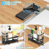 Sink Organizer Caddy Countertop for Kitchen, Black Dish Sponge Holders, Instant Dry Brush Holders, Kitchen Storage Organziation Essentials and Decor by masadi