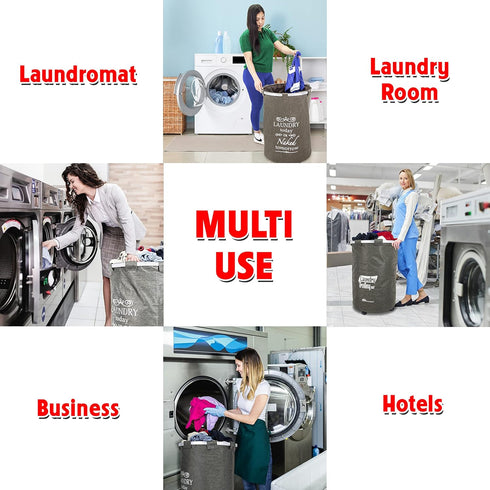 360 4 dbest products Bigger Laundry Trolley Rolling Hamper Basket on wheels Bag Cart Large Capacity with Removable