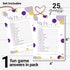Purple and Gold Baby Shower Games - Word Scramble Game for Gender Reveal - 25 Pack, Royal Mermaid Design