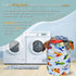 SELIONLIKN 18.9" 16.5" Cartoon Plane Laundry Hamper Foldable With Handles Colorful Tote Bag Universal Oxford Cloth