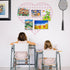 Grid Photo Wall Panels, 22.4"x20.4" Heart Shape Iron Rack Art Wire Board, DIY Photo Frame for Home and Office, Pink
