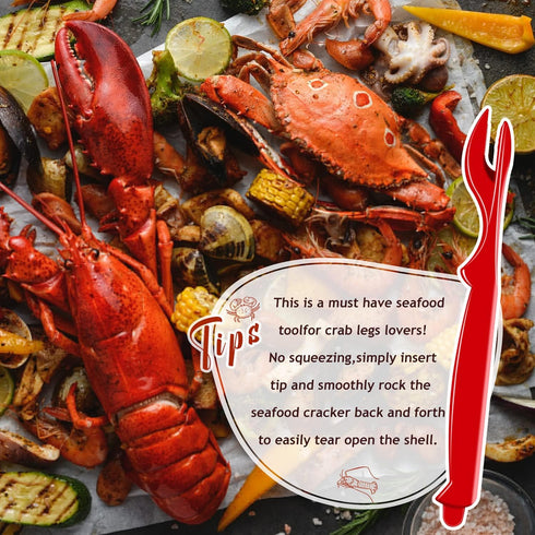 72Pcs Set Crab Legs Crackers, Crab Tools Crackers Picks Tools for Lobster, Crawfish, Prawns, Shrimp, Easy Opener