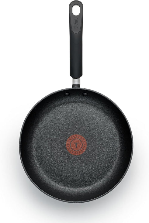 T-fal C4610263 Titanium Advanced Nonstick Fry Pan, 8-Inch, Black, Dishwasher Safe with Heat Indicator