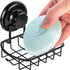 Suction Soap Dish with Hooks - Rustproof Stainless Steel SS304 Shower Soap Holder - Powerful Vacuum Suction Cup Sponge