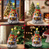 ZPCO Musical Christmas Village with Spinning Train Deer - Pre-Lit Artificial Christmas Tree - Battery & USB