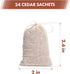 Pack of 24 Cedar Sachets Bag, Red Cedar Chips for Clothes Storage, Home Fragrance Sachet for Drawers and Closets,